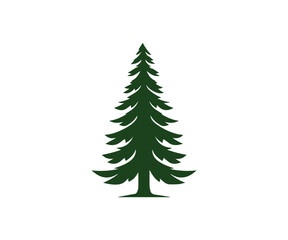  Christmas tree, modern flat design