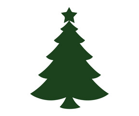  Christmas tree, modern flat design