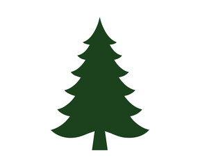  Christmas tree, modern flat design