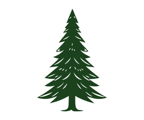  Christmas tree, modern flat design