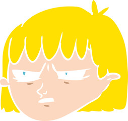 flat color style cartoon angry woman