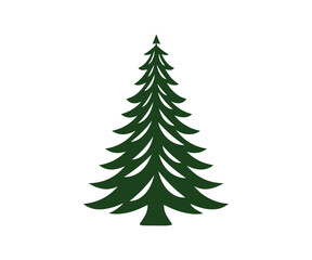  Christmas tree, modern flat design