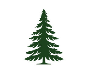  Christmas tree, modern flat design