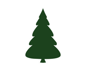  Christmas tree, modern flat design