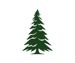  Christmas tree, modern flat design