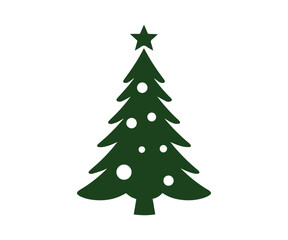  Christmas tree, modern flat design