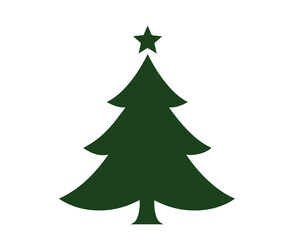  Christmas tree, modern flat design