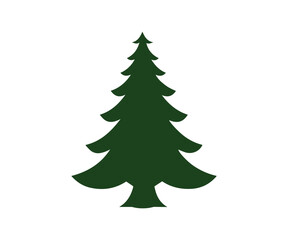  Christmas tree, modern flat design