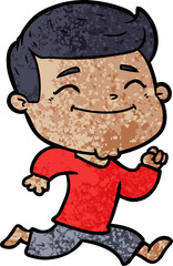 Fototapeta premium happy cartoon man running