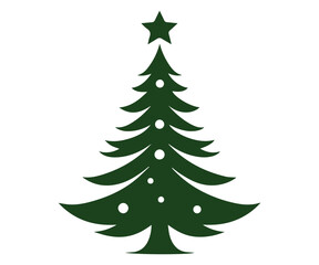  Christmas tree, modern flat design
