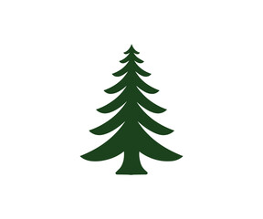  Christmas tree, modern flat design