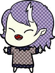 cartoon laughing vampire girl