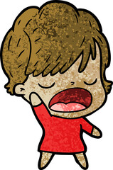 cartoon woman talking