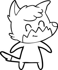 cartoon friendly fox