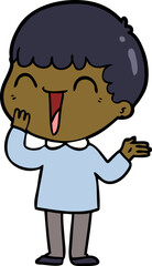 cartoon happy man