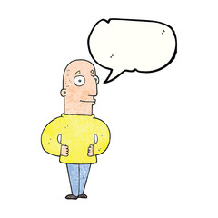 freehand speech bubble textured cartoon content man