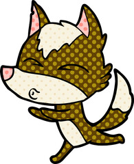 cartoon wolf whistling