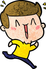 cartoon excited man
