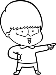cartoon happy boy