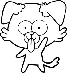 cartoon dog with tongue sticking out