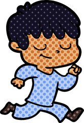 cartoon happy boy