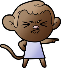 cartoon annoyed monkey