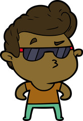 cartoon cool guy