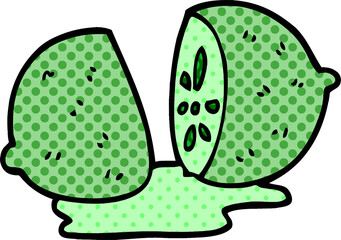 cartoon doodle citrus fruit
