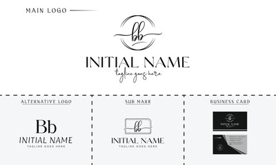 bb, b and b, Initial branding kit Luxury-Premium Vector Logo