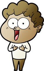 cartoon happy man
