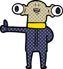 friendly cartoon alien