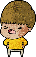 cartoon stressed man