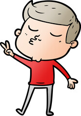 cartoon model guy pouting