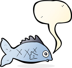 cartoon fish with speech bubble