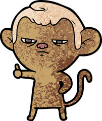 cartoon annoyed monkey