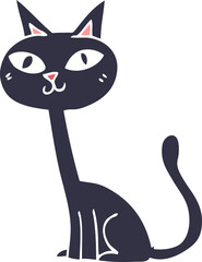 cartoon doodle cat