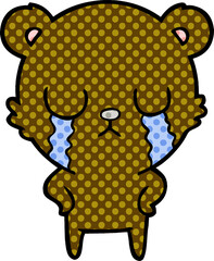 crying cartoon bear