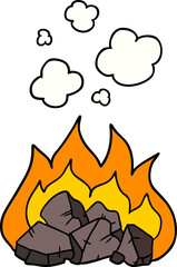 cartoon hot coals
