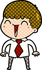 cartoon happy man