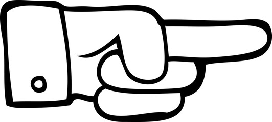 cartoon pointing hand