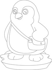 Penguin Shoulder bag Animal Vector Graphic Art Illustration
