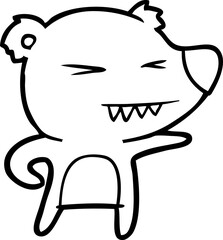 angry bear cartoon