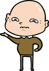 cartoon nervous man