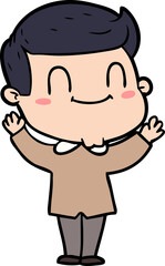 cartoon friendly man