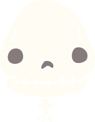 cartoon doodle halloween skull