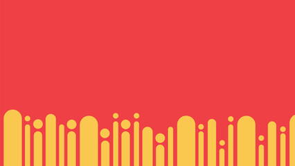 Abstarct wavy minimalist line background in red color.