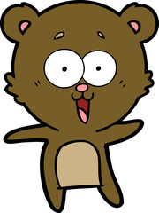 laughing teddy  bear cartoon