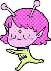 cartoon alien girl