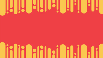 Abstarct wavy minimalist line background in red color.