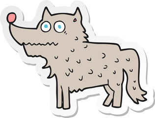 sticker of a cartoon dog